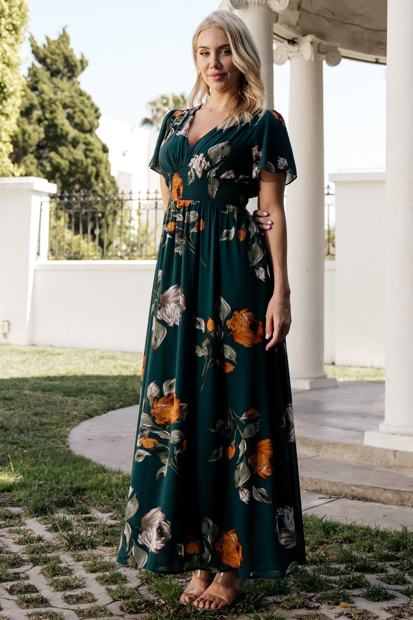 Birdie Maxi Dress | Deep Topaz Floral Birdie Maxi Dress | Deep Topaz Floral