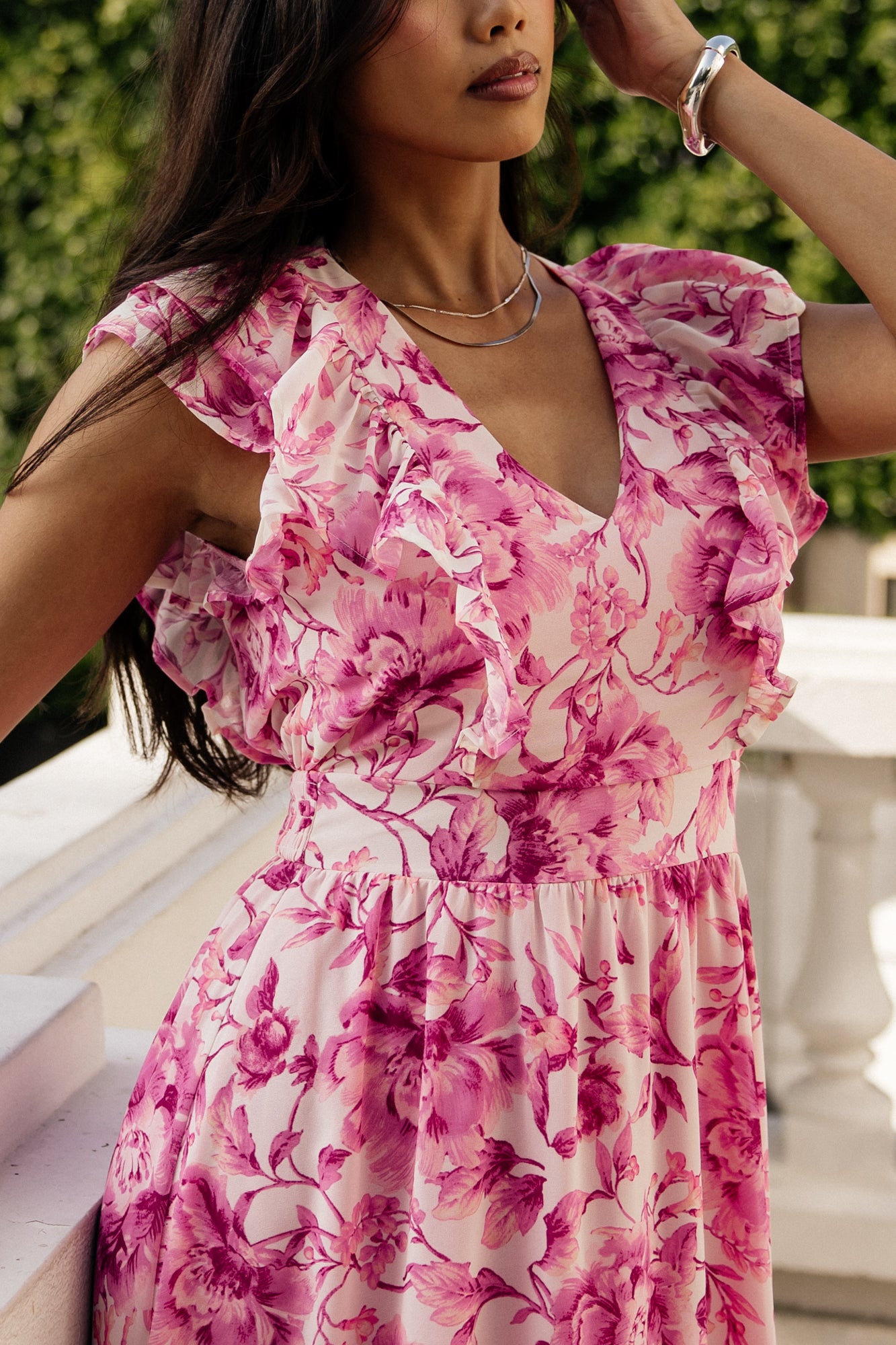 Baltic Born Womens Margie Maxi Dress | Pink Floral Baltic Born Womens Margie Maxi Dress | Pink Floral
