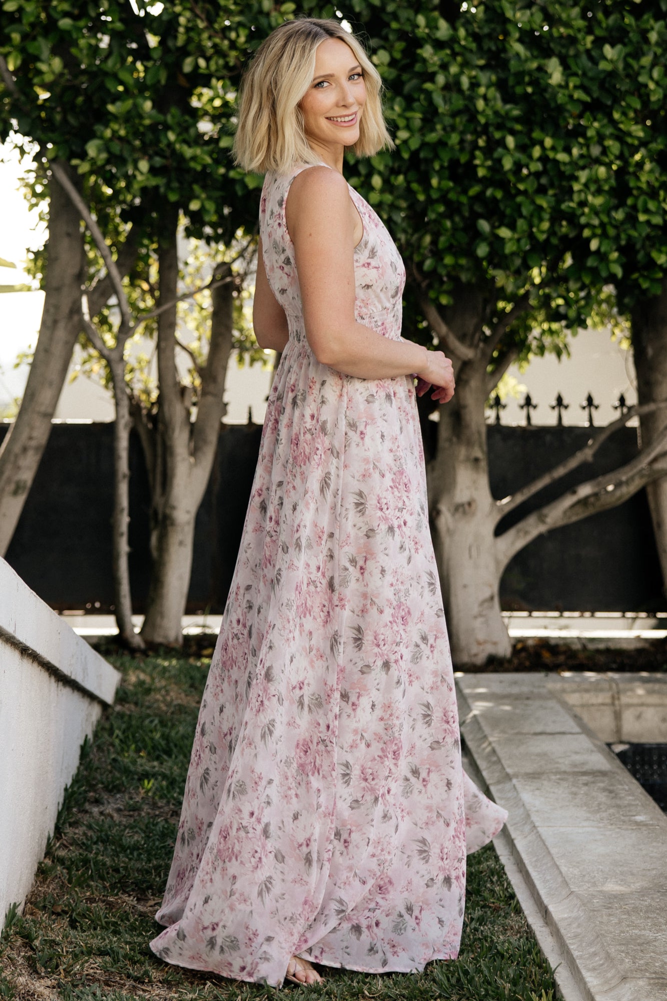 Imogen Maxi Dress | Dusty Mauve Floral