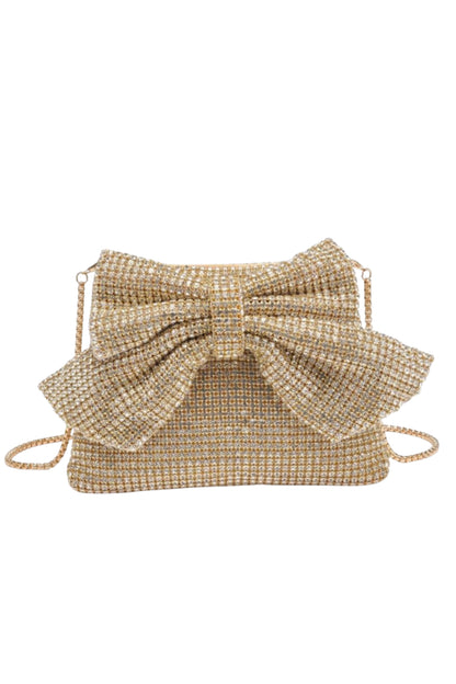 Geneva Bow Evening Bag | Gold