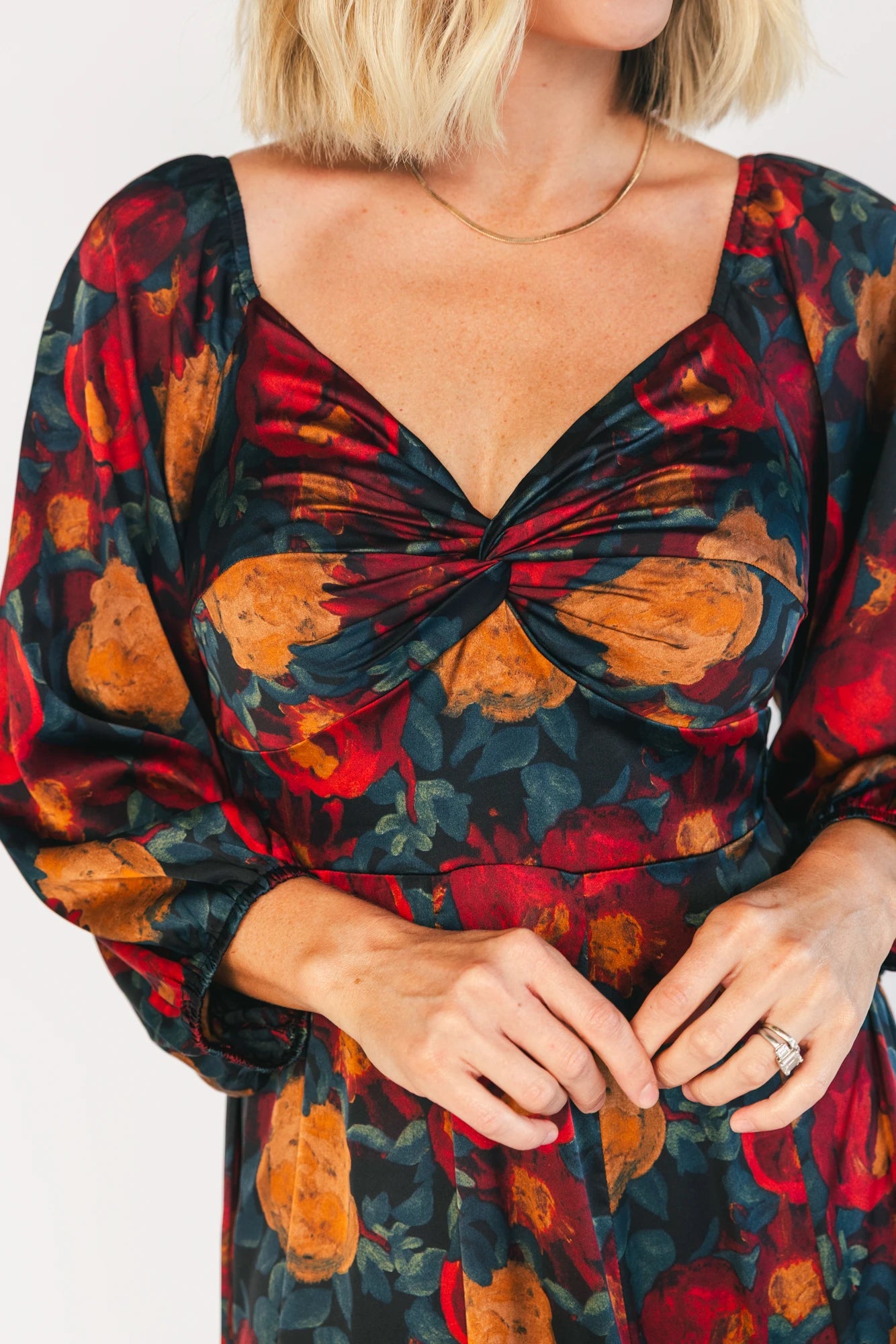 Liesel Maxi Dress | Dark Jade + Marsala
