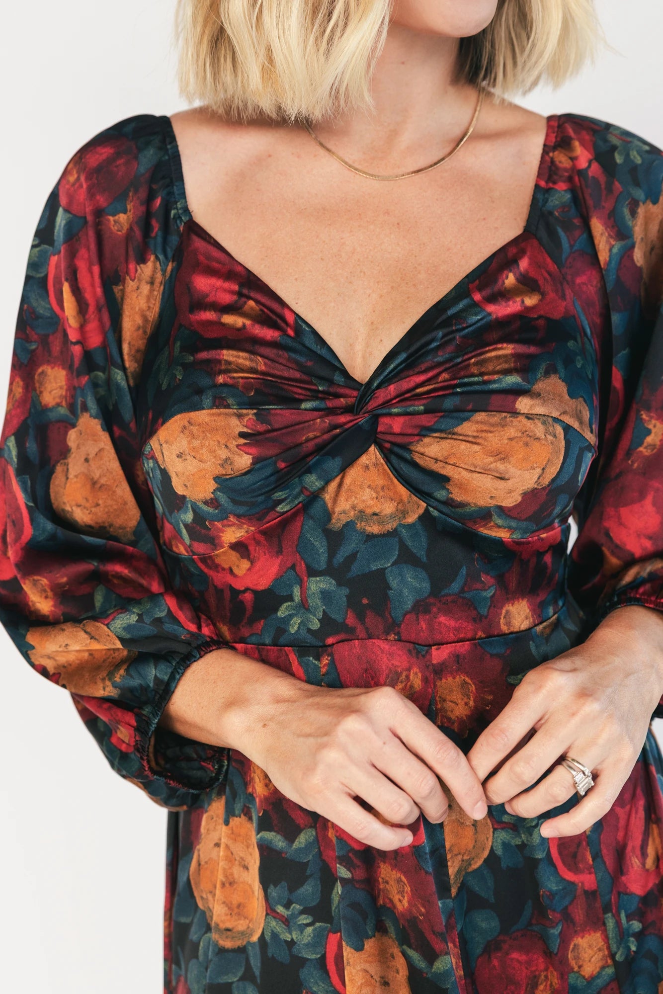 Liesel Maxi Dress | Dark Jade + Marsala