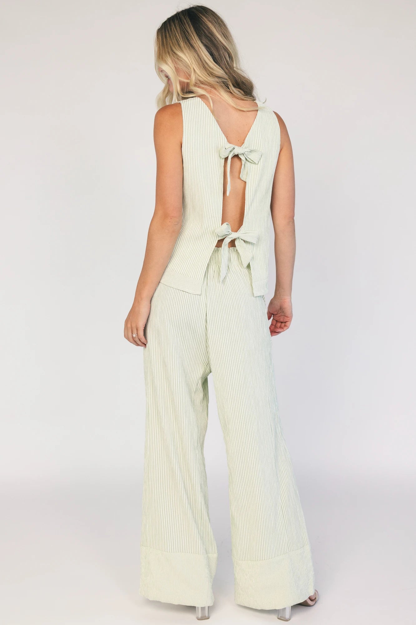 Pepper Top + Pants Set | Sage Stripe