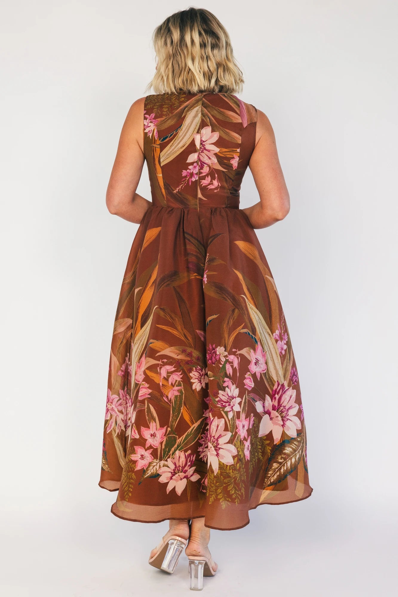 Hudson Midi Dress | Brown Floral