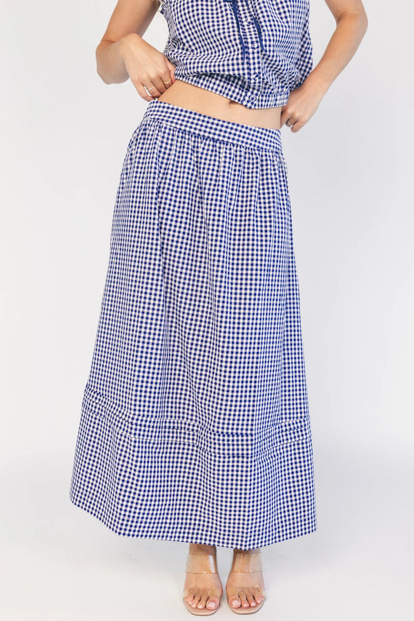 Keegan Skirt | Navy + White Gingham