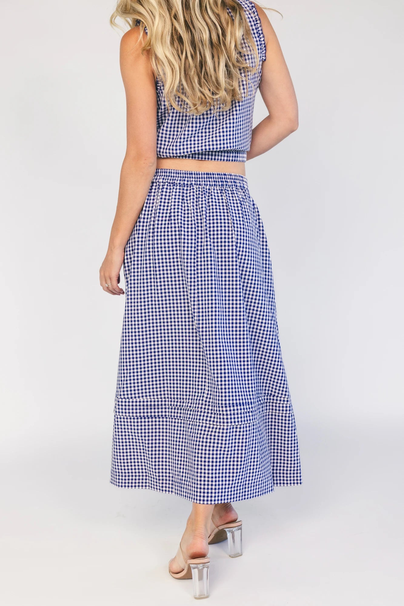 Keegan Skirt | Navy + White Gingham