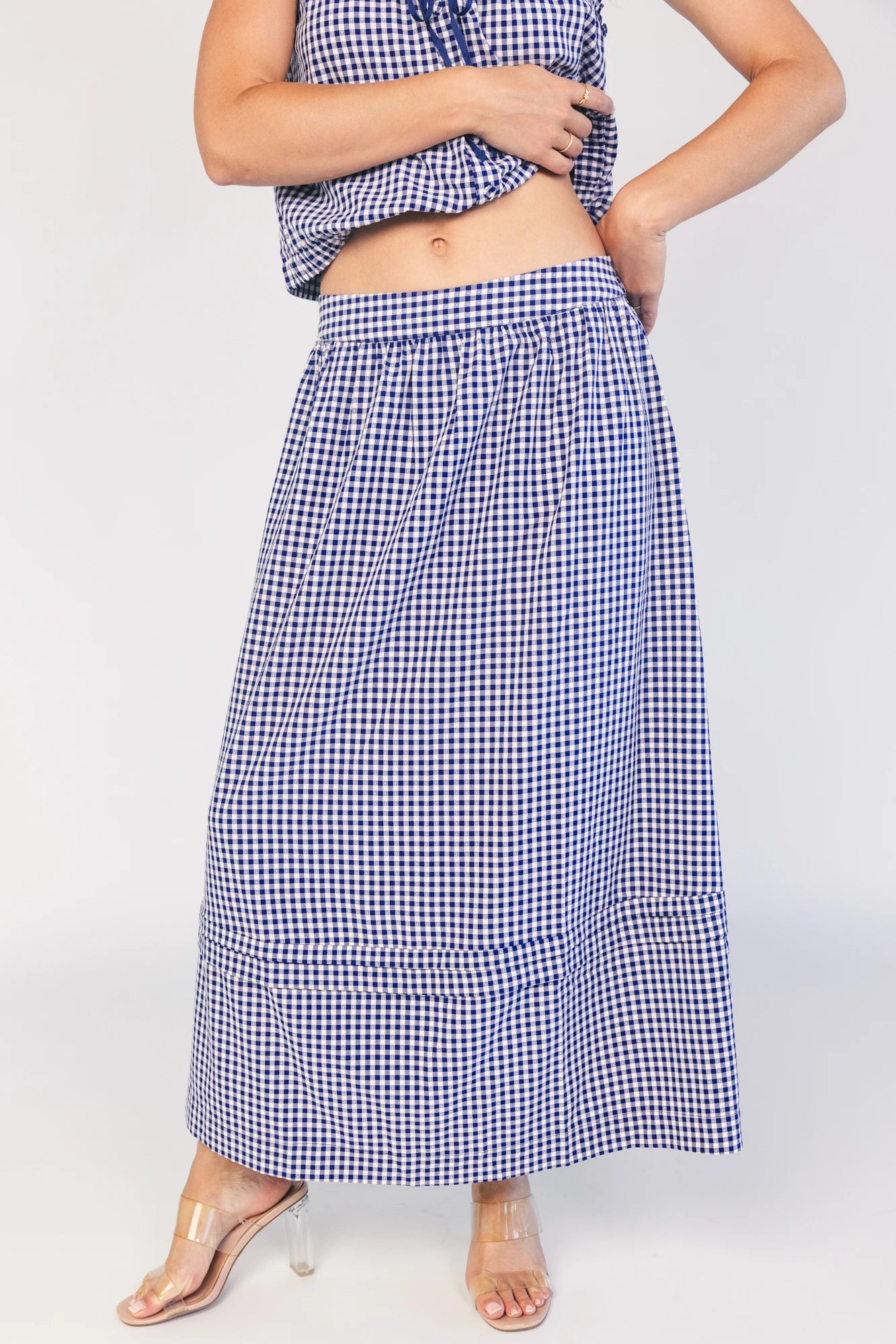 Keegan Skirt | Navy + White Gingham