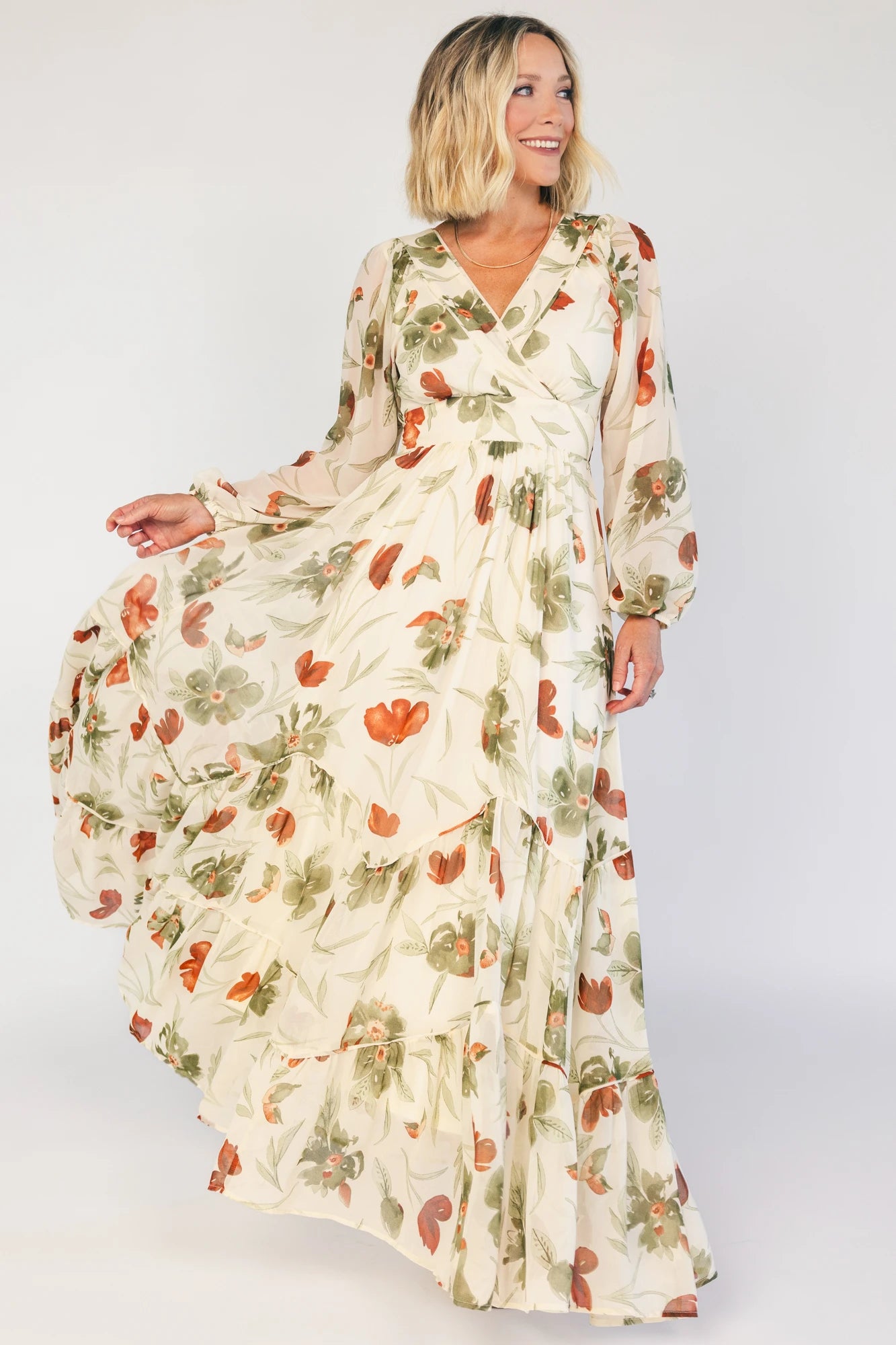 Johanna Maxi Dress | Cream Floral