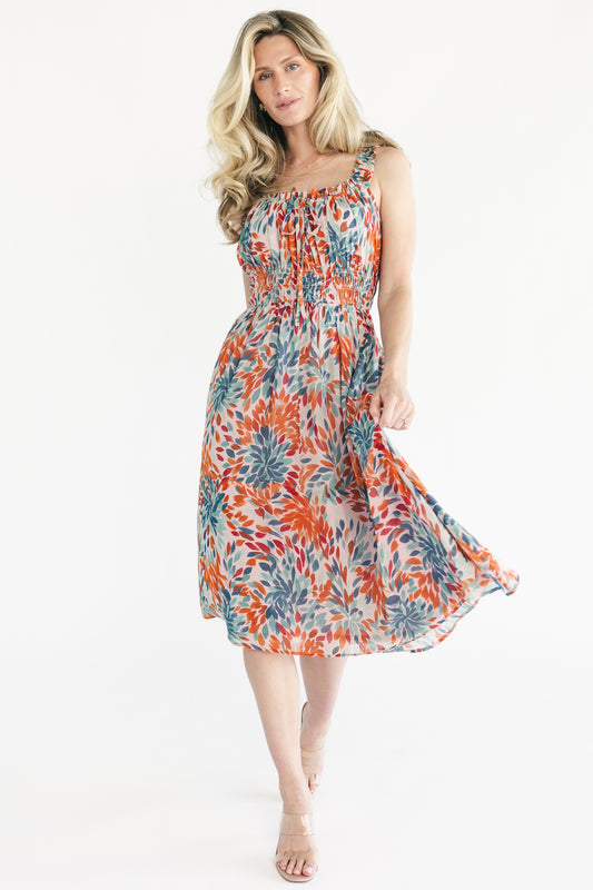 Marni Midi Dress | Blush Multi