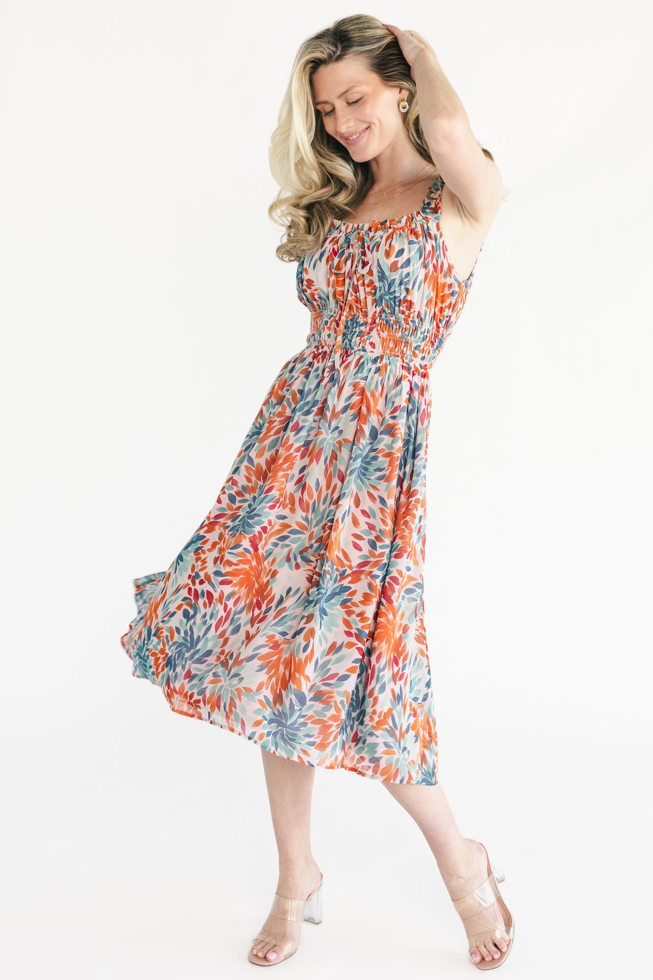 marni dress Baltic Born Womens Marni Midi Dress | Blush Multi