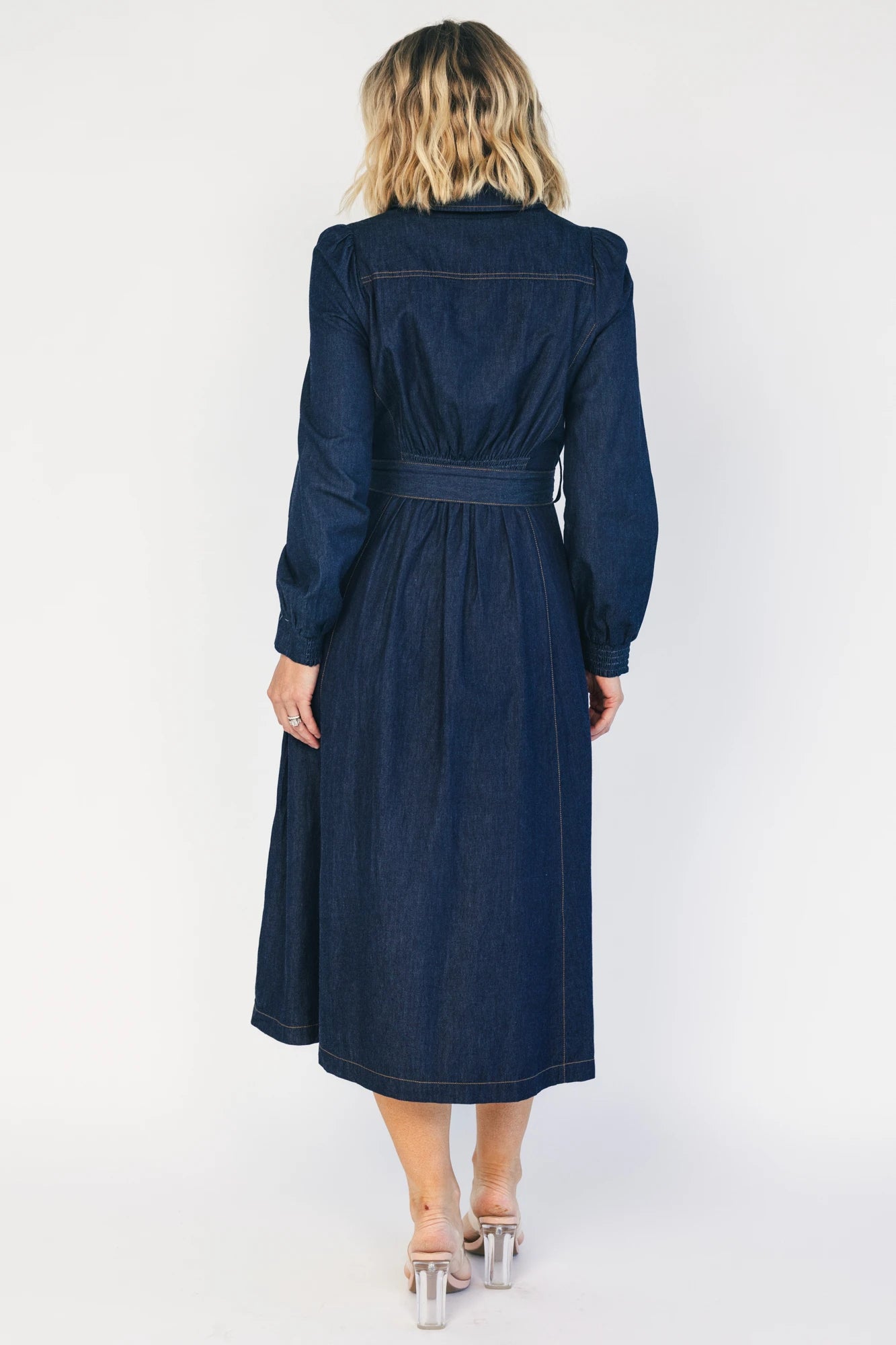 Larkin Midi Dress | Dark Chambray