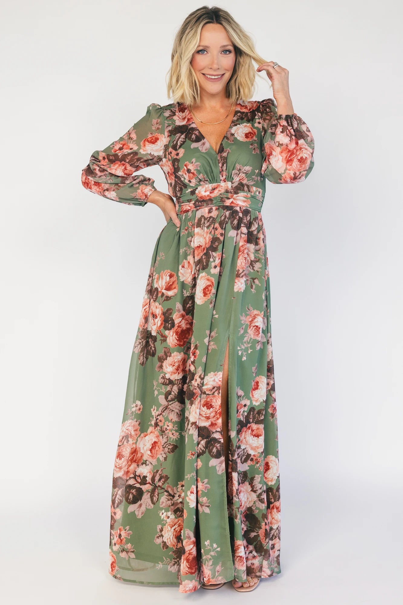Adira Maxi Dress | Green Floral