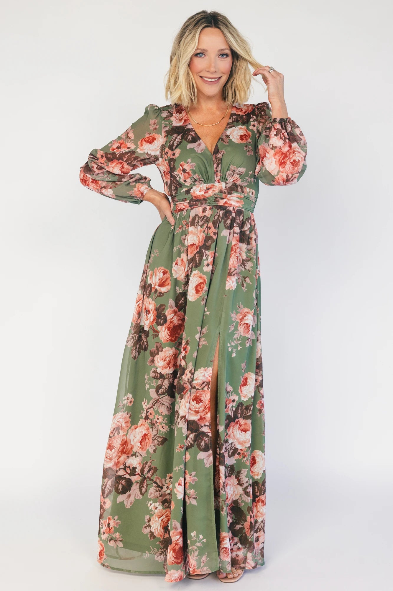Adira Maxi Dress | Green Floral
