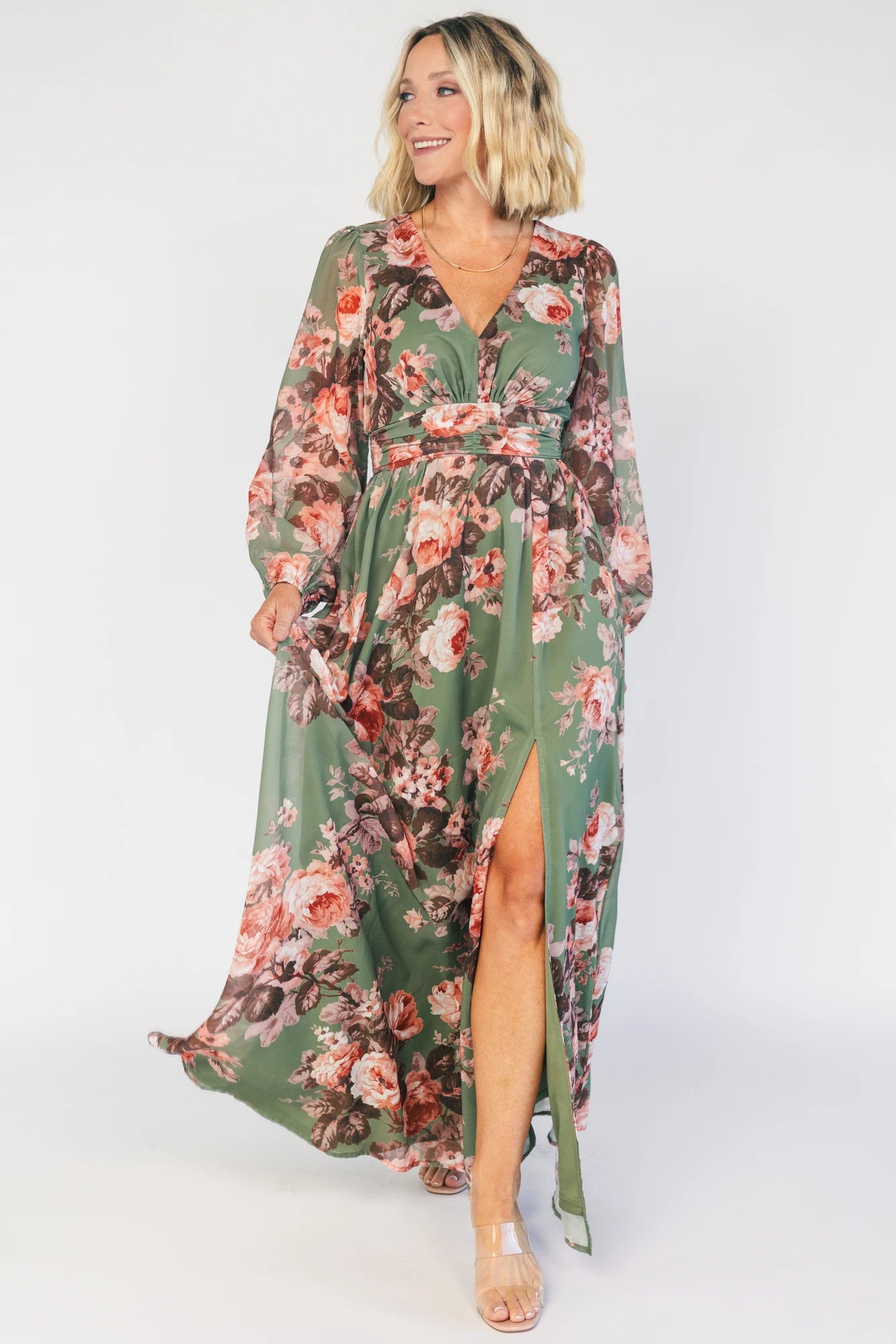 Adira Maxi Dress | Green Floral