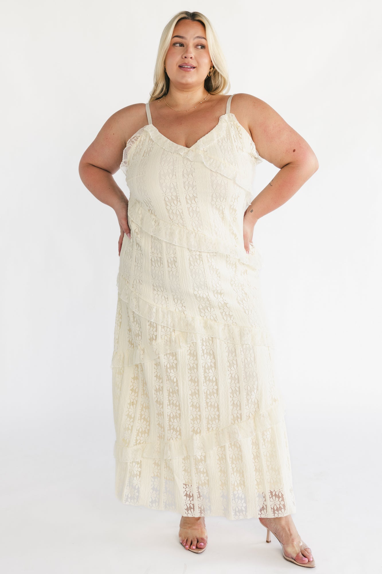 Baltic Born Womens Annabelle Lace Maxi Dress | Cream | Size: XS Baltic Born Womens Annabelle Lace Maxi Dress | Cream | Size: XS