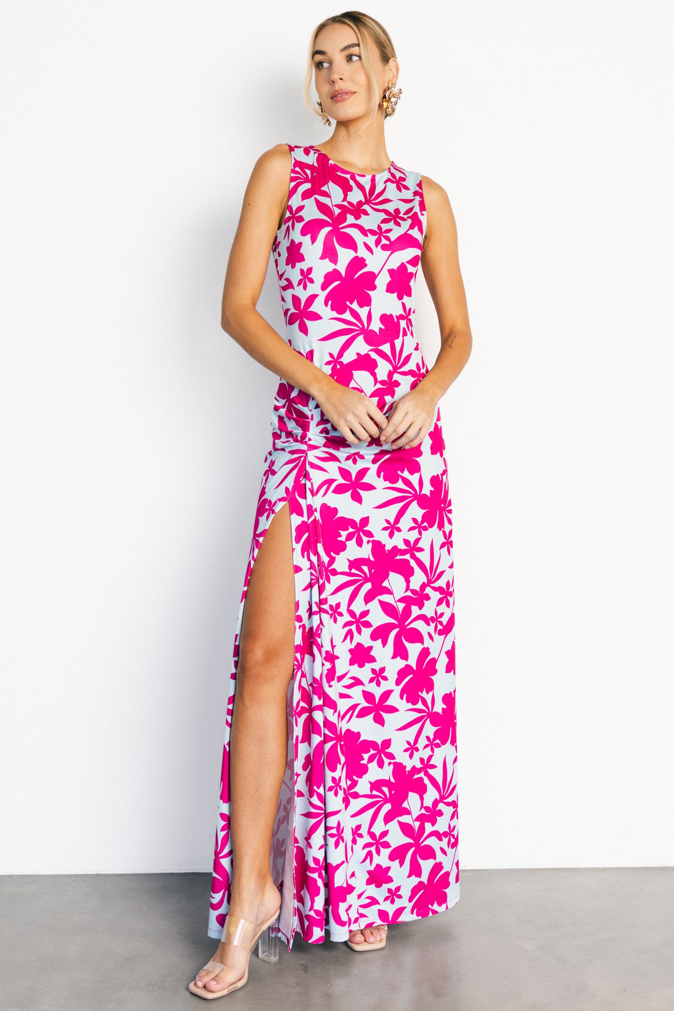 Risa Maxi Dress | Blue + Pink