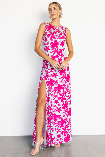 Risa Maxi Dress | Blue + Pink