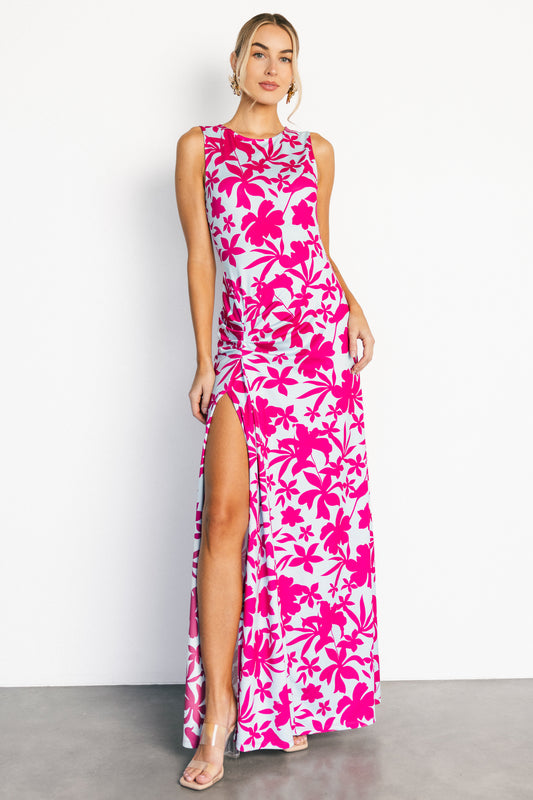Risa Maxi Dress | Blue + Pink
