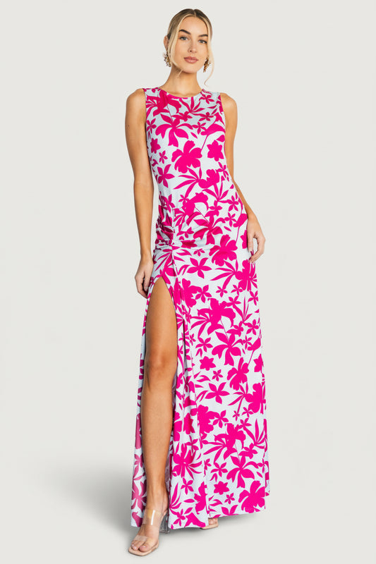 Risa Maxi Dress | Blue + Pink