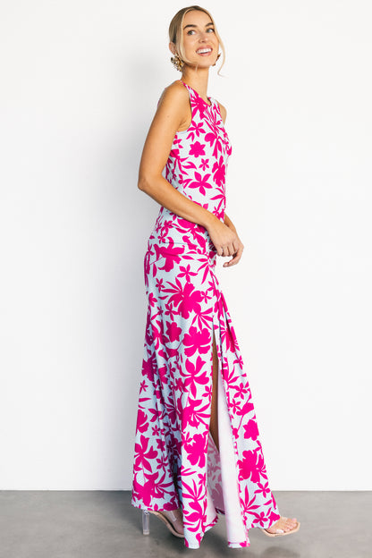 Risa Maxi Dress | Blue + Pink