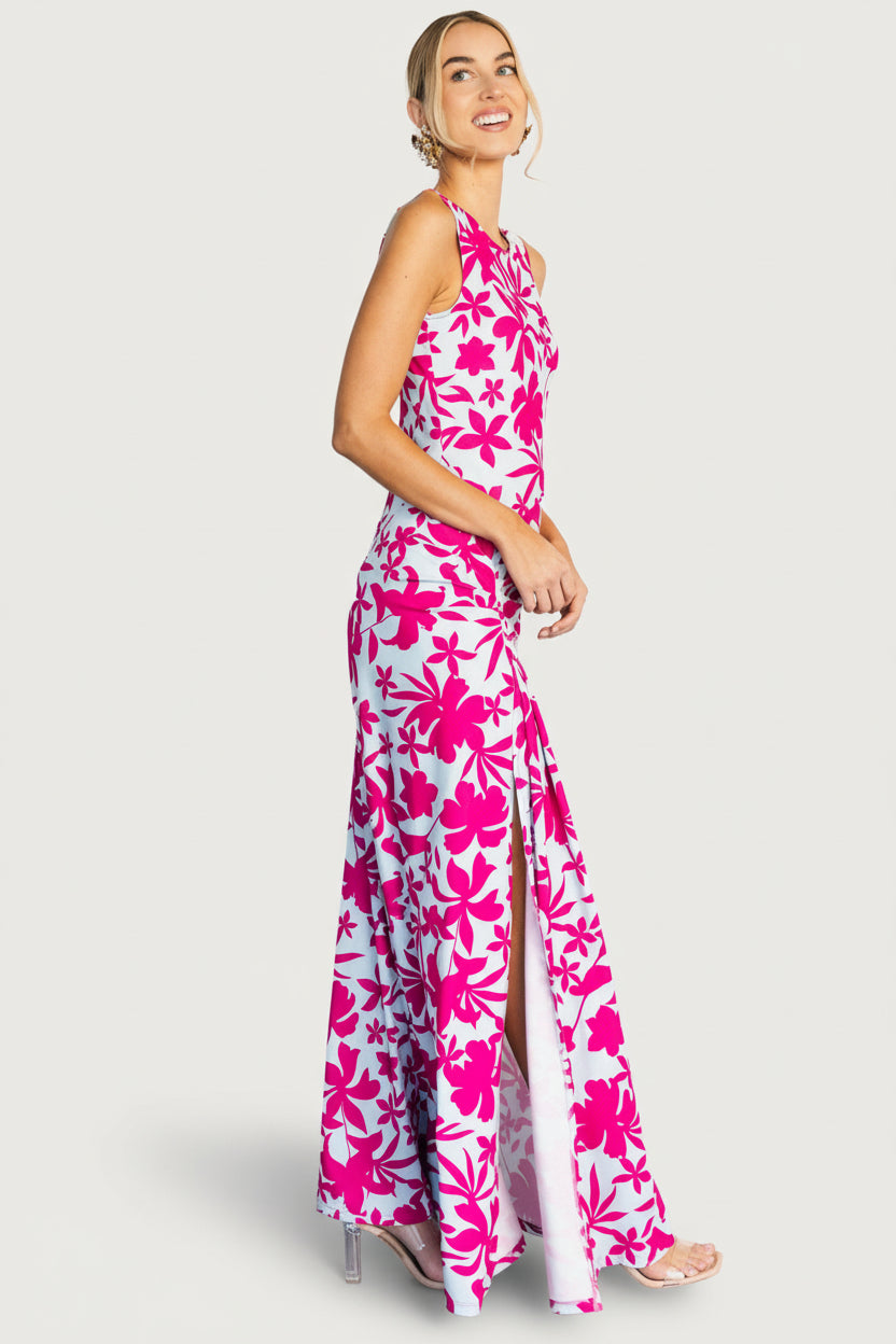 Risa Maxi Dress | Blue + Pink