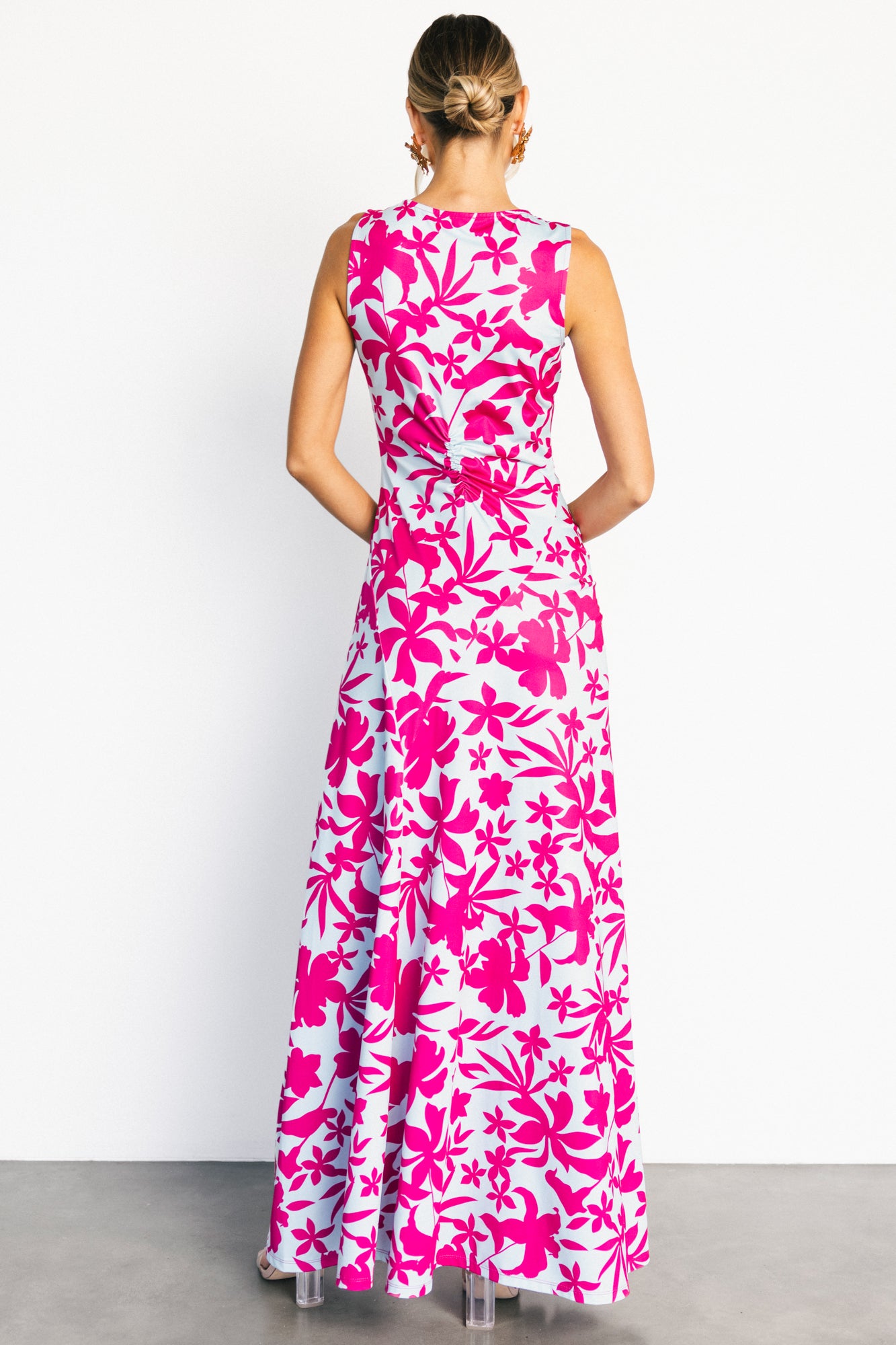 Risa Maxi Dress | Blue + Pink