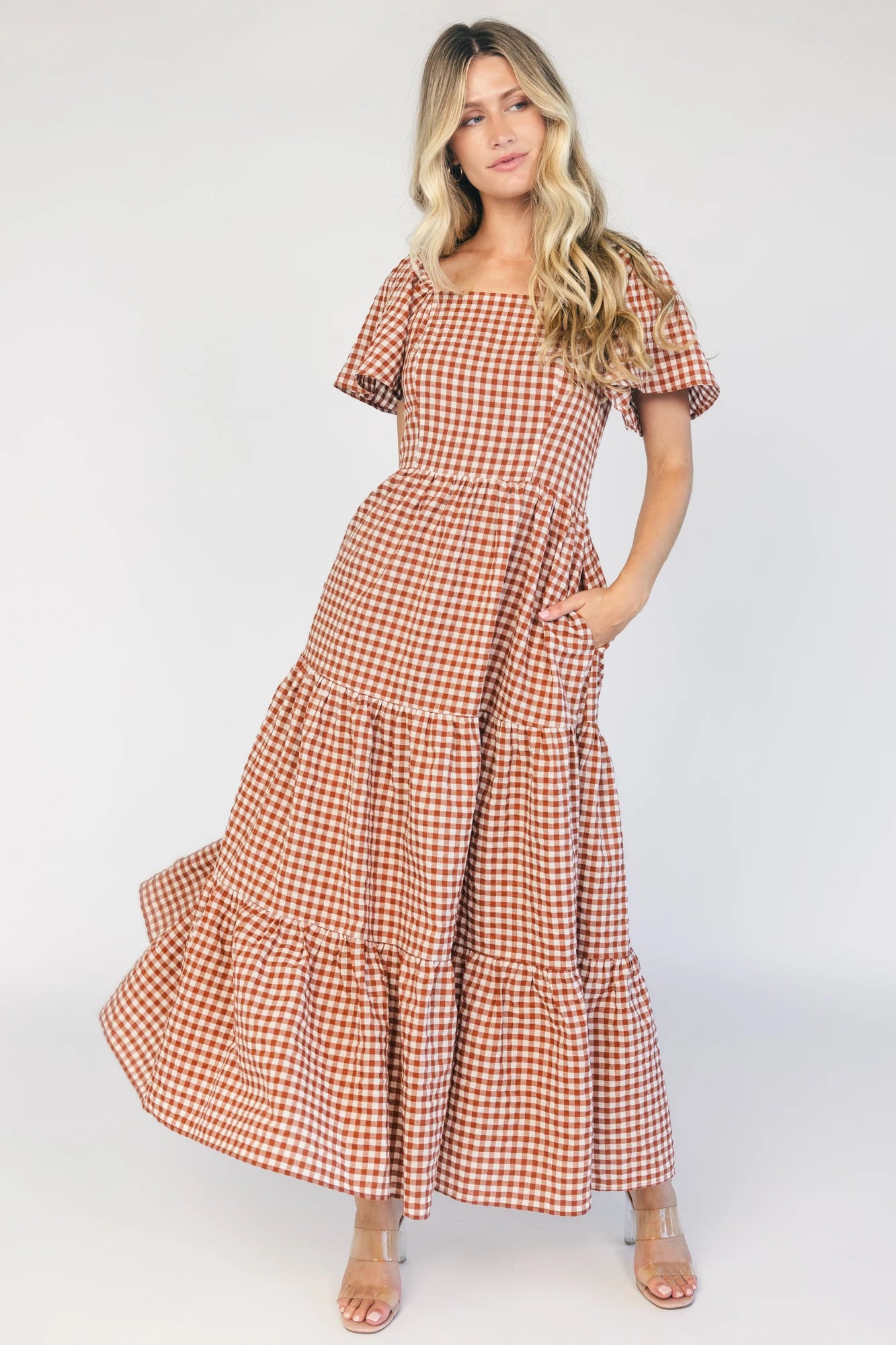 Paley Maxi Dress | Spice + White Gingham