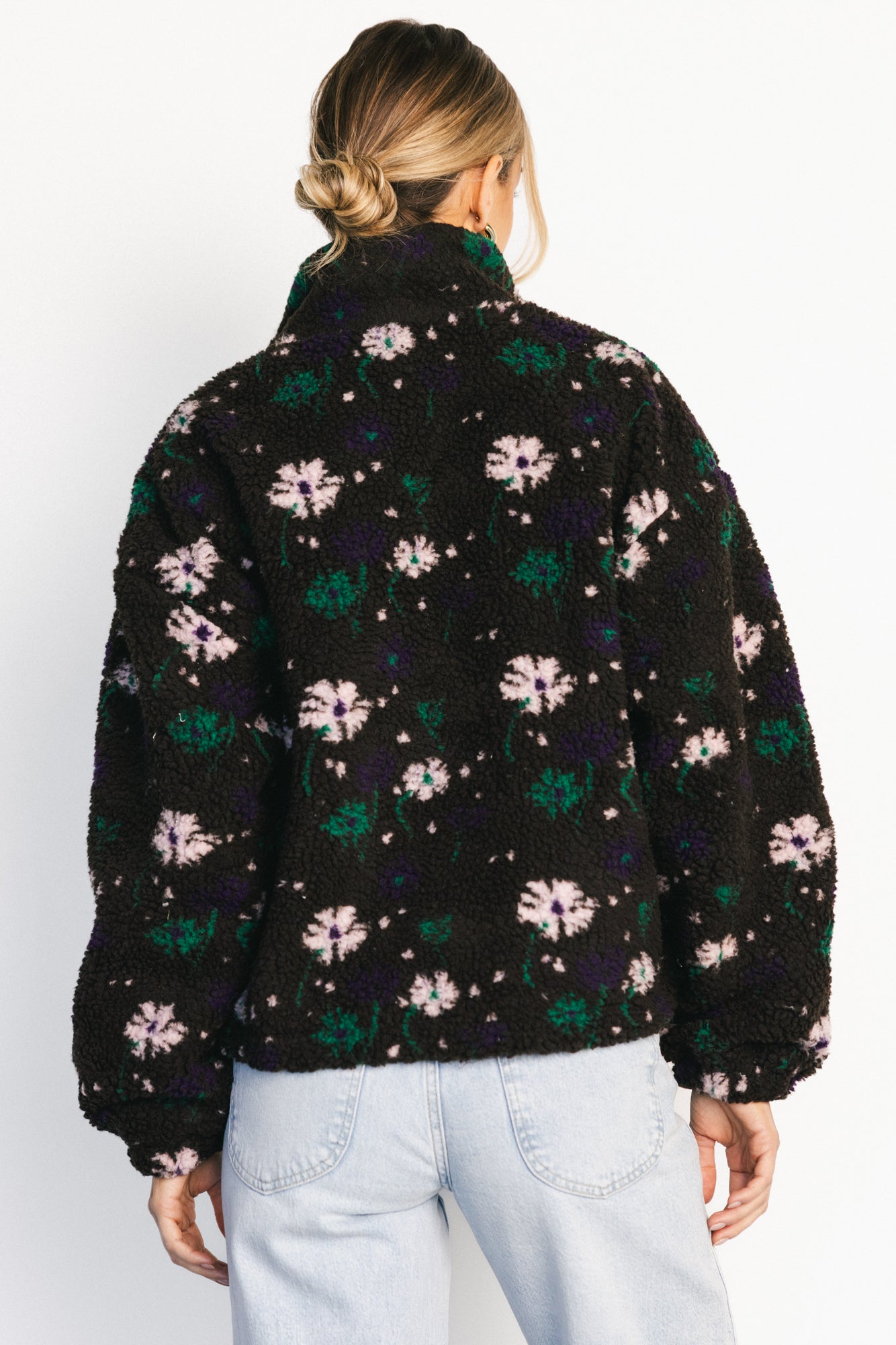 Paige Sherpa Jacket | Brown Floral