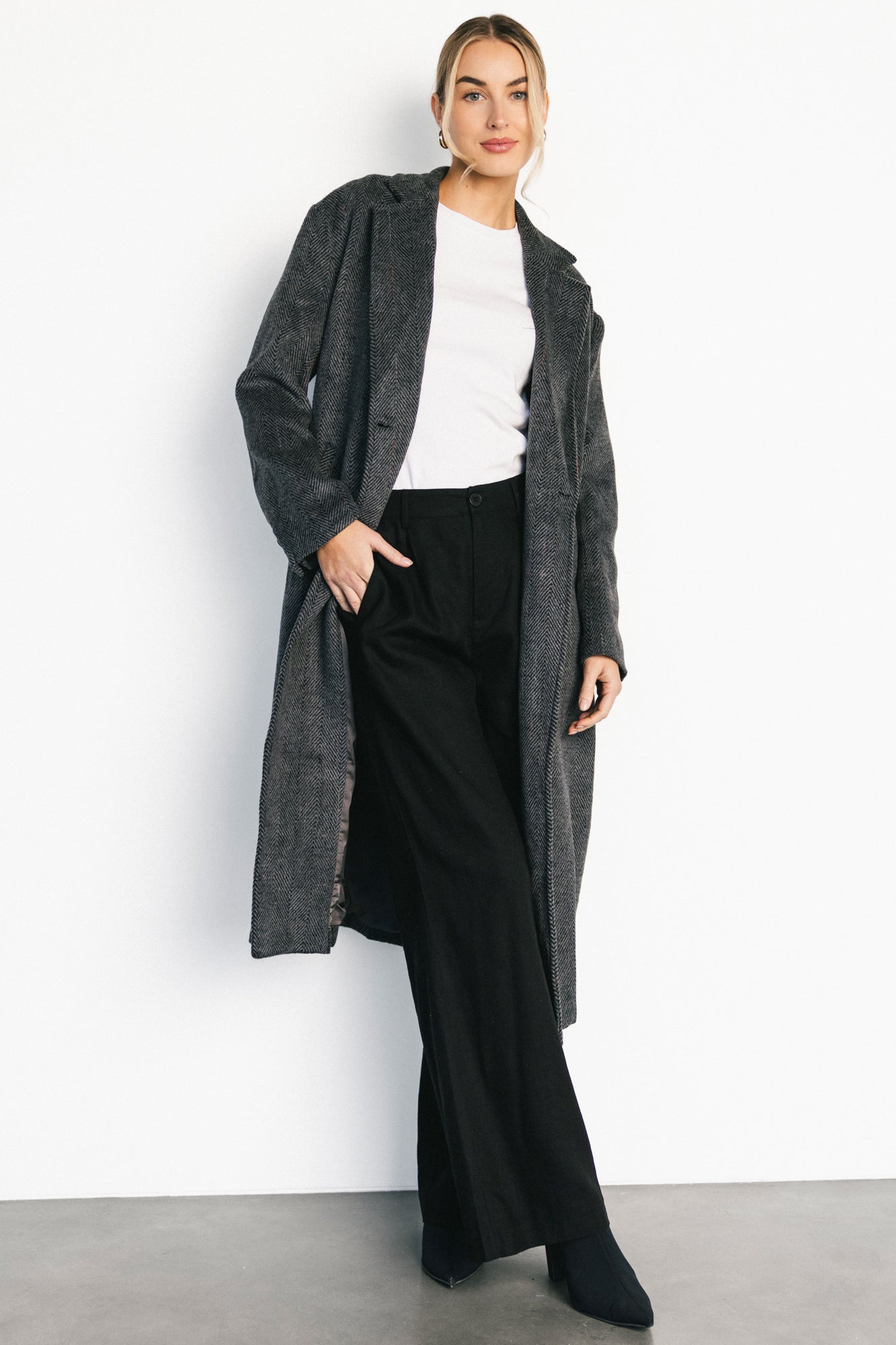 London Long Coat | Charcoal