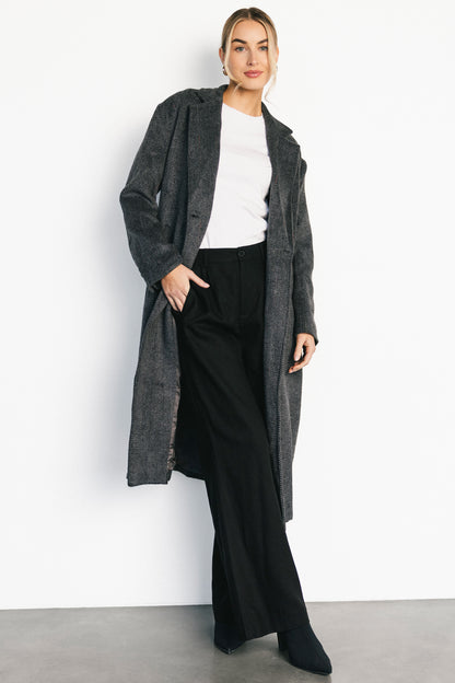 London Long Coat | Charcoal