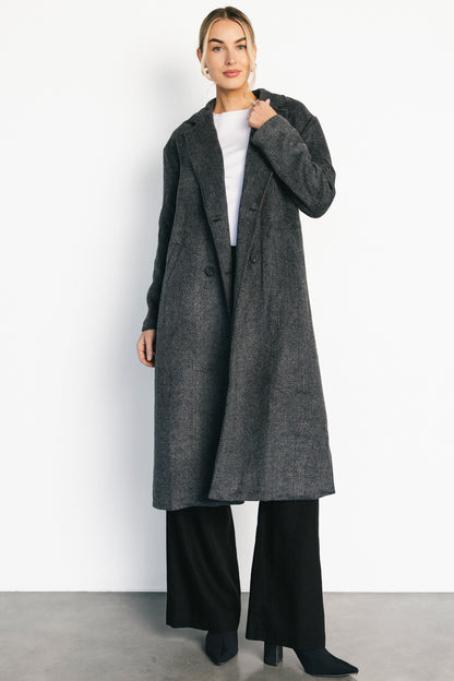 London Long Coat | Charcoal