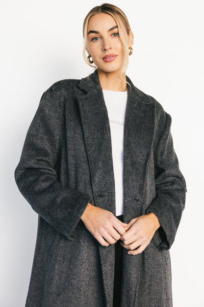 London Long Coat | Charcoal