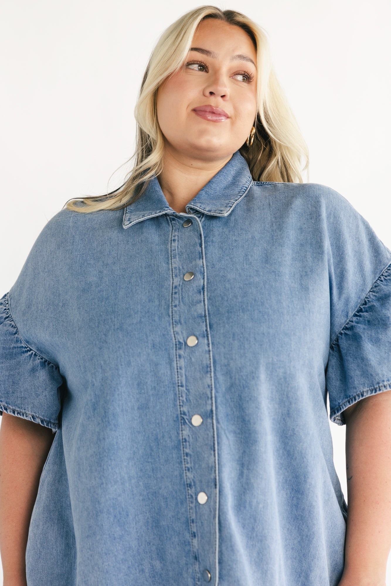 Laguna Short Dress | Light Wash