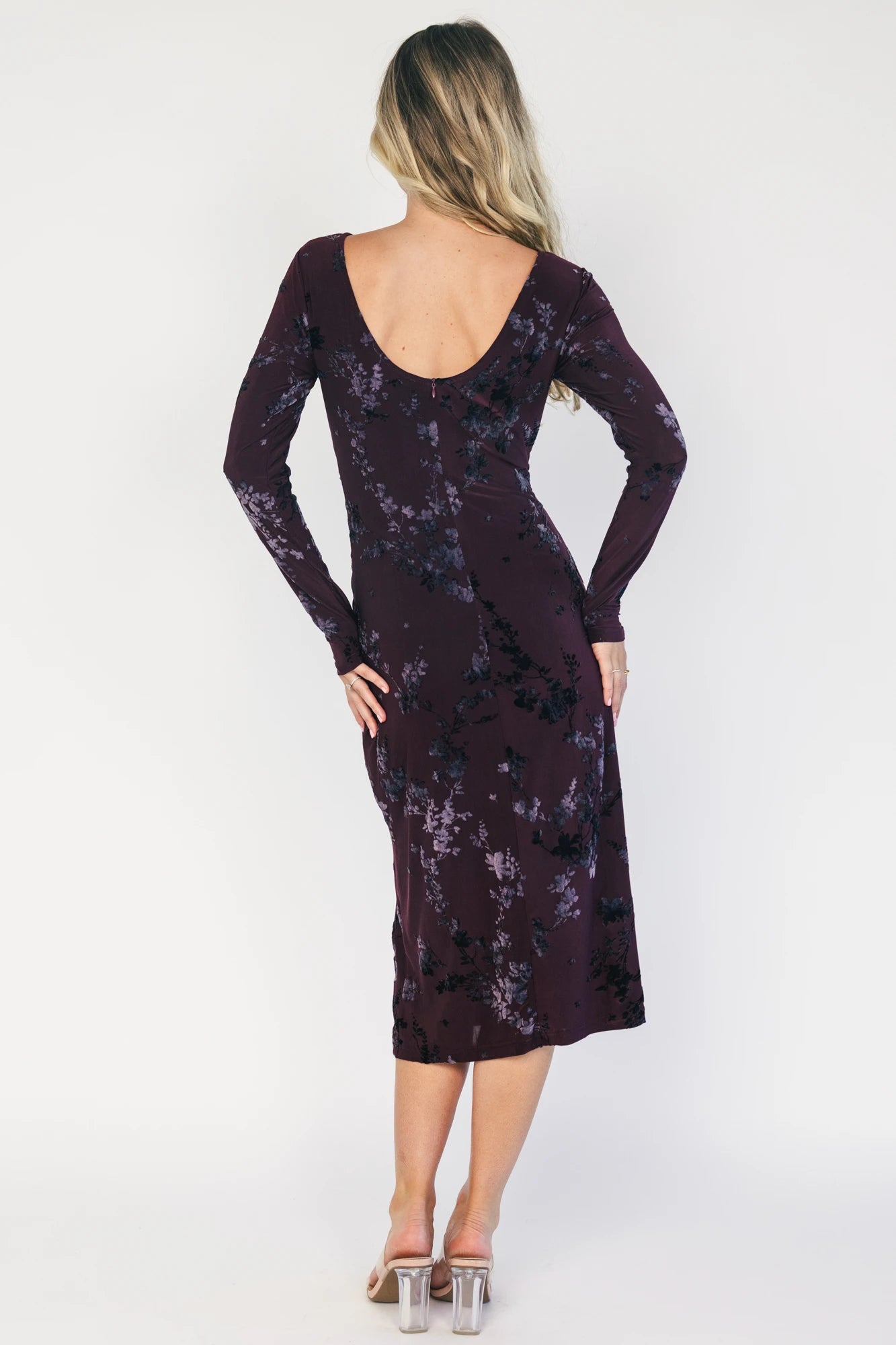 Elizabeth Midi Dress | Dark Plum