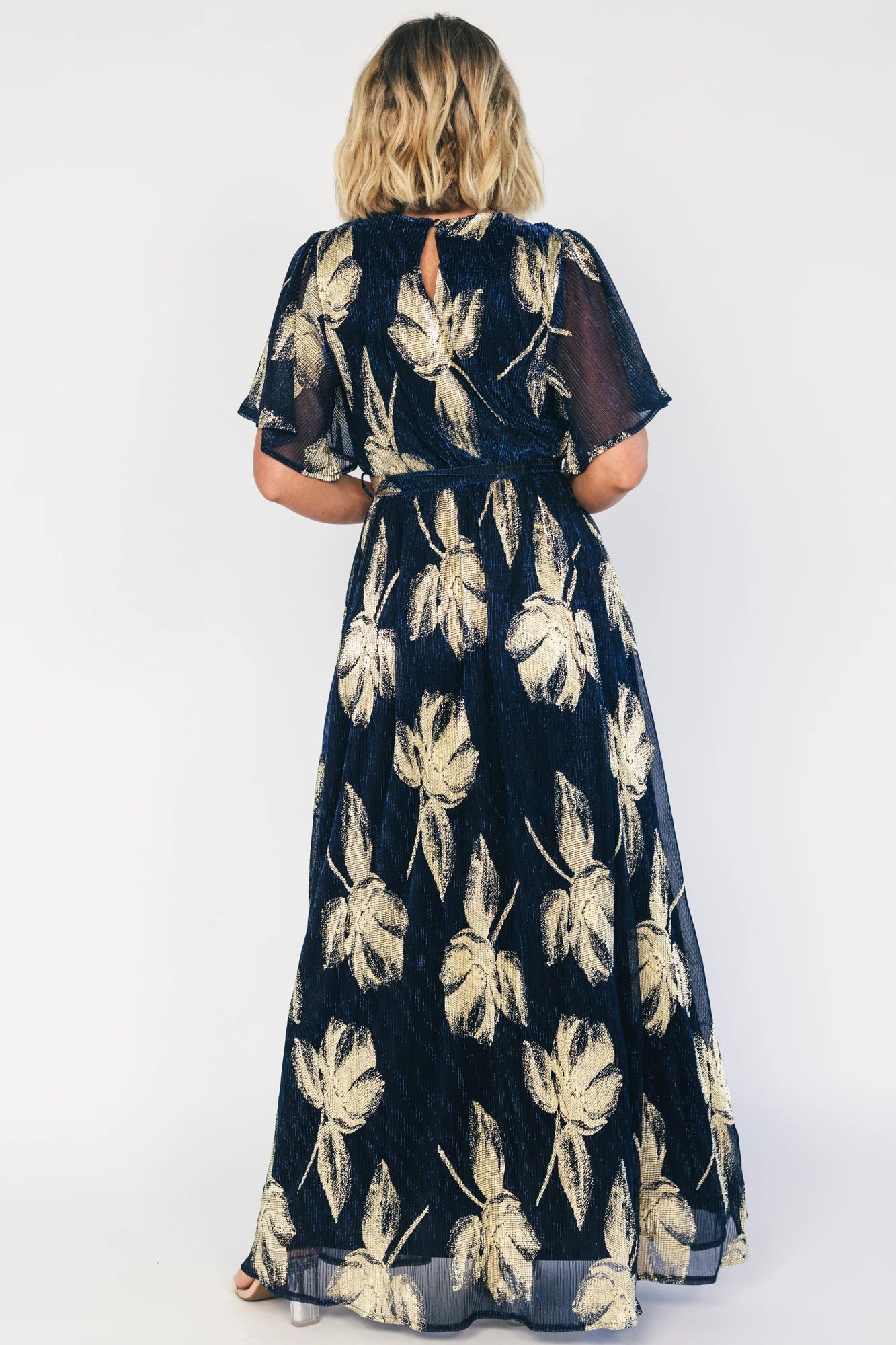 Rachel Maxi Dress | Navy + Gold