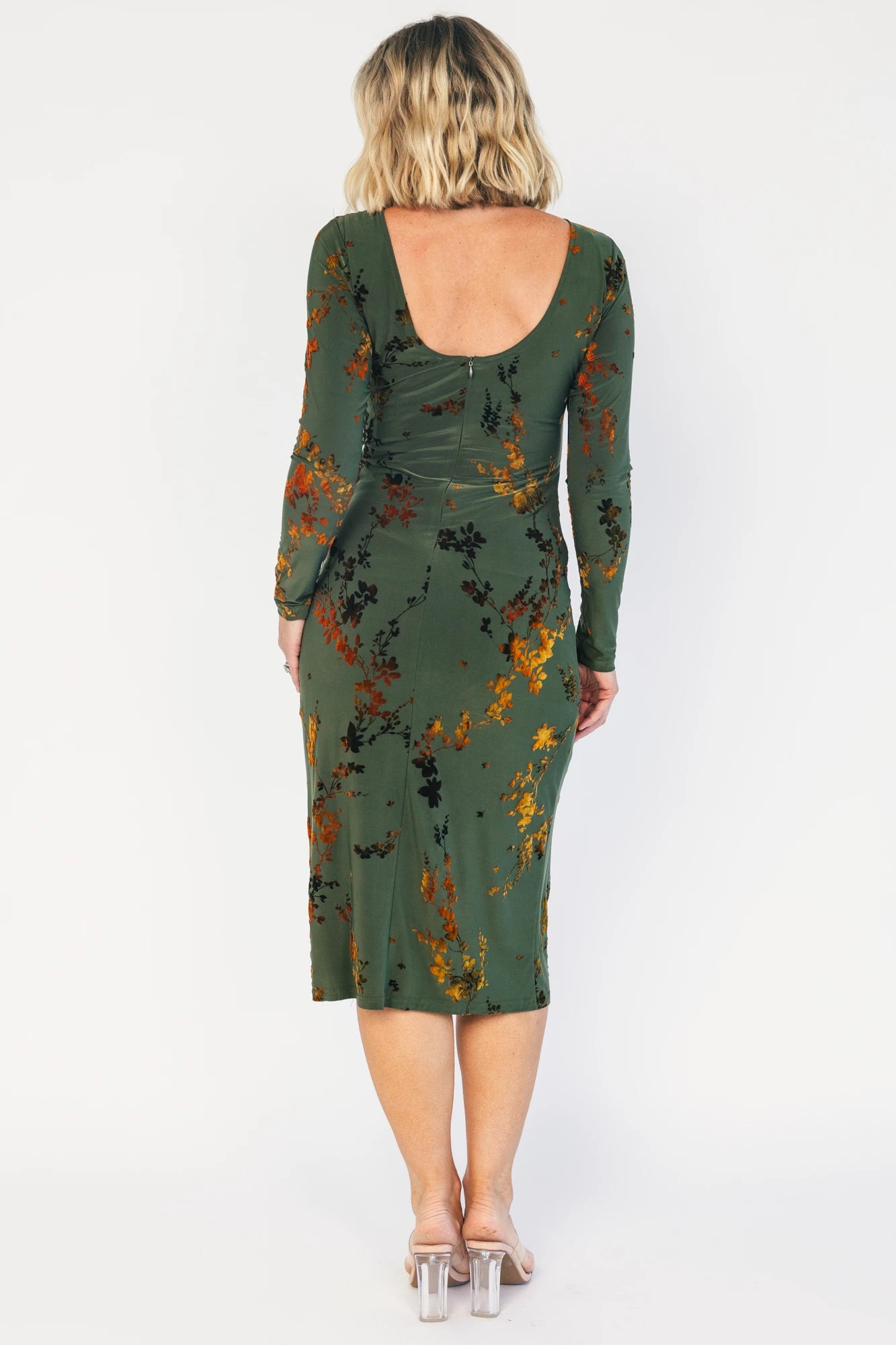 Elizabeth Midi Dress | Green + Copper