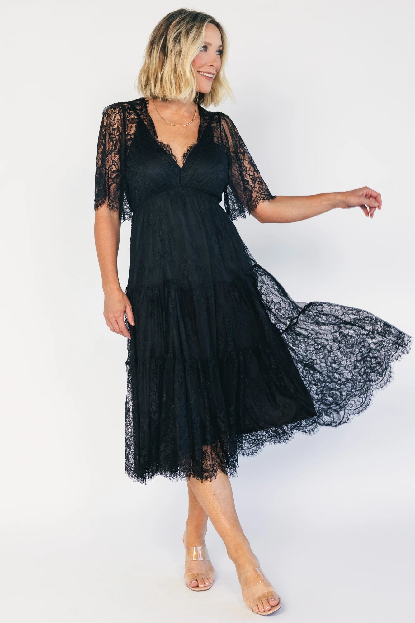 Brittany Lace Midi Dress