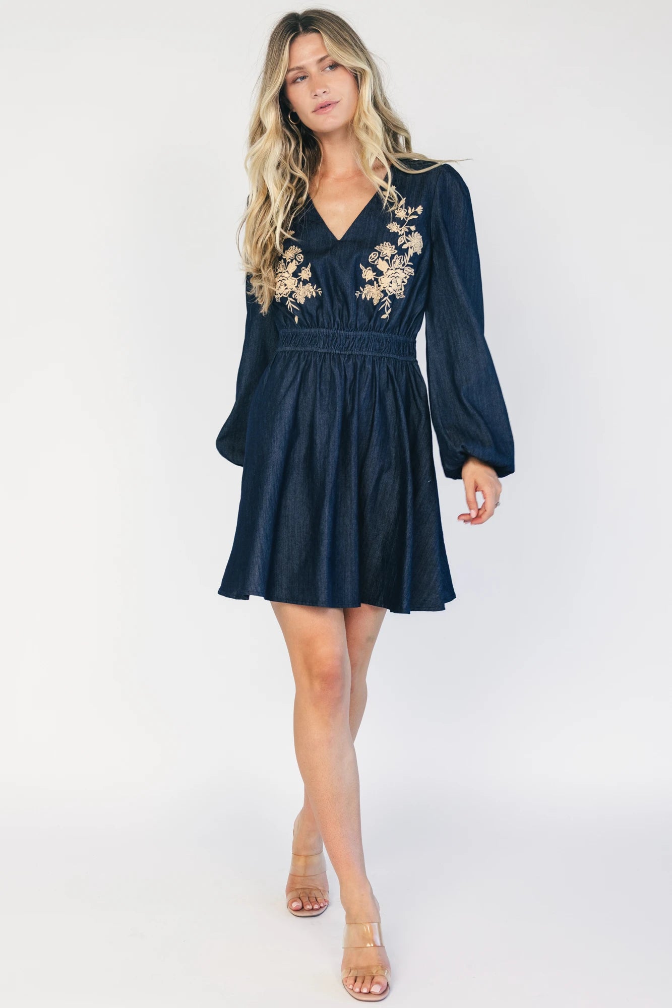 Yale Short Dress | Dark Chambray