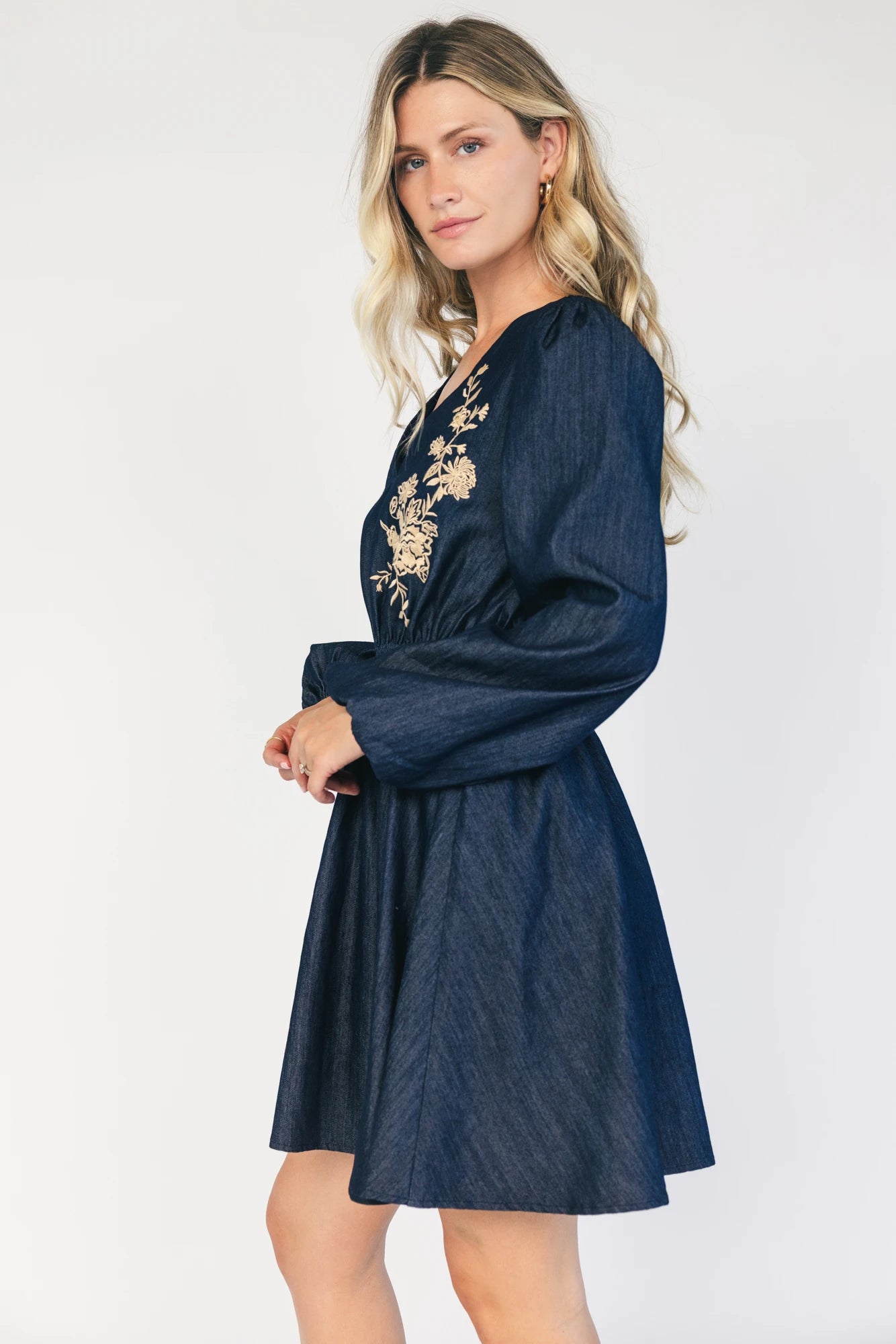 Yale Short Dress | Dark Chambray
