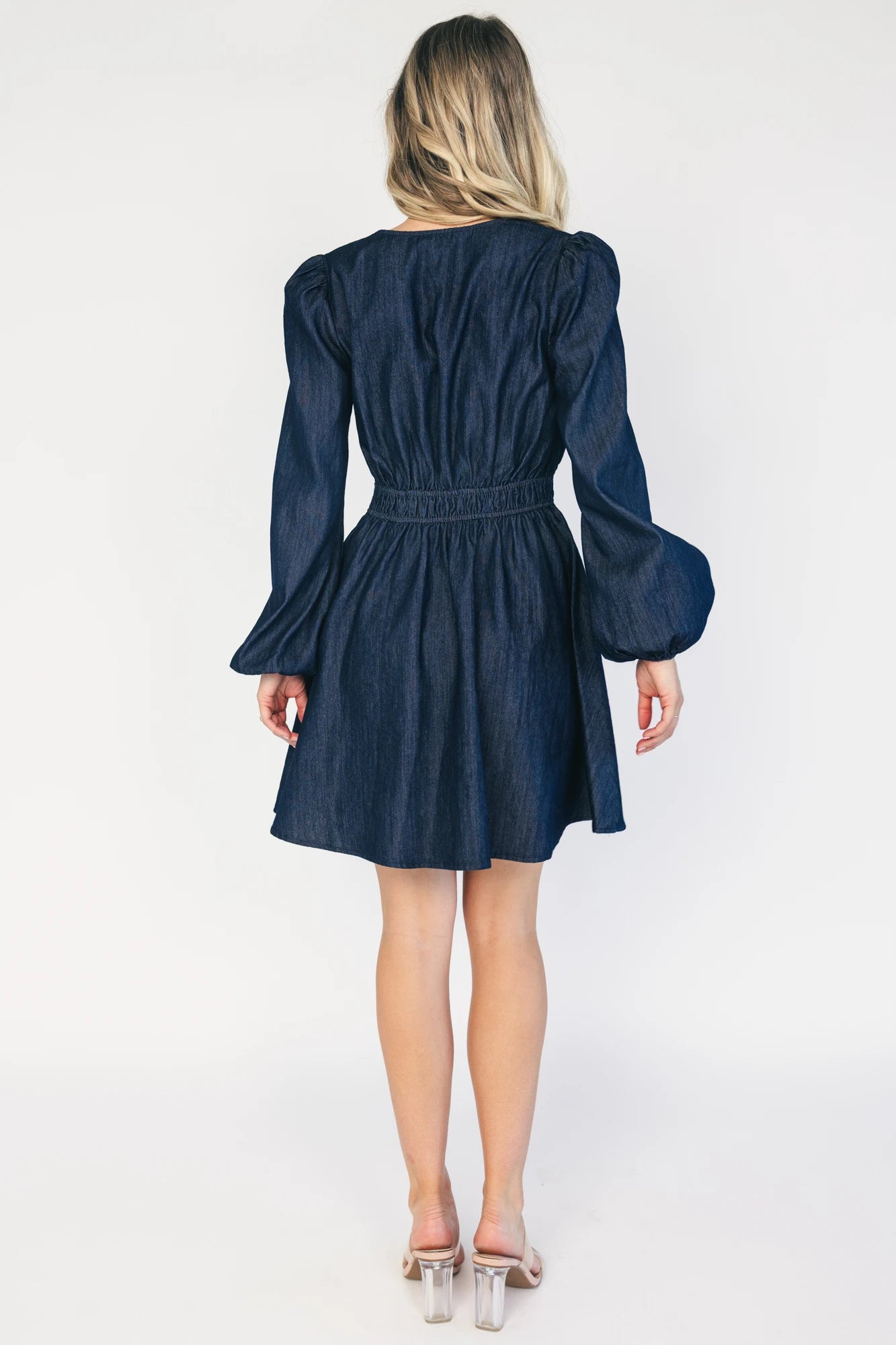 Yale Short Dress | Dark Chambray