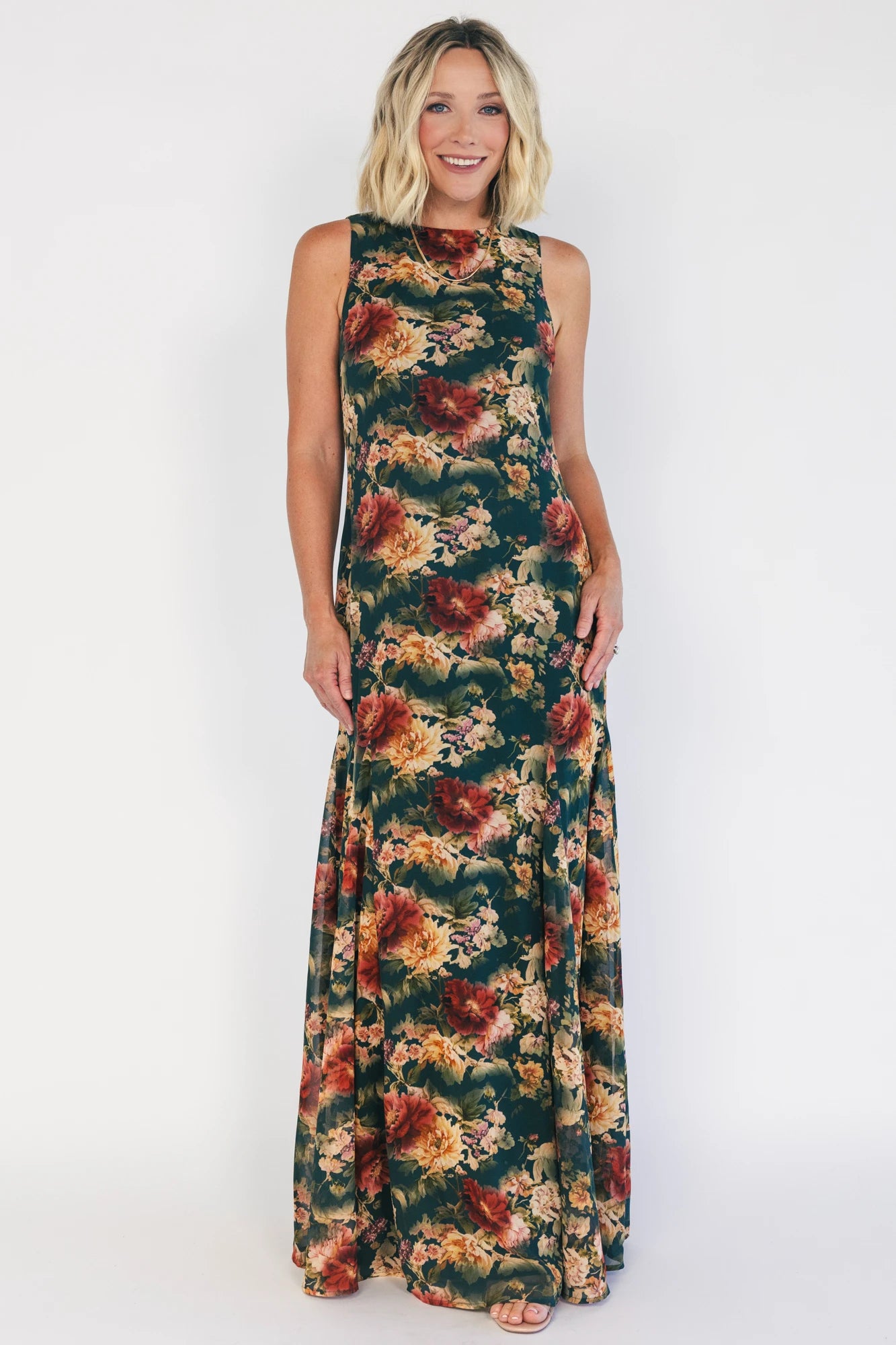 Rockefeller Maxi Dress | Topaz + Marsala Floral
