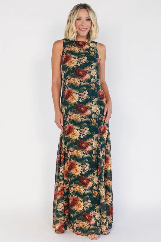 Rockefeller Maxi Dress | Topaz + Marsala Floral
