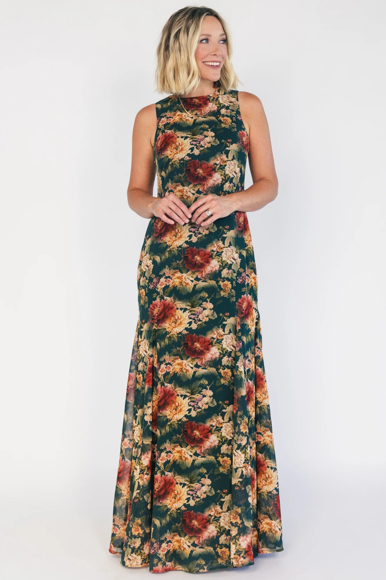 Rockefeller Maxi Dress | Topaz + Marsala Floral