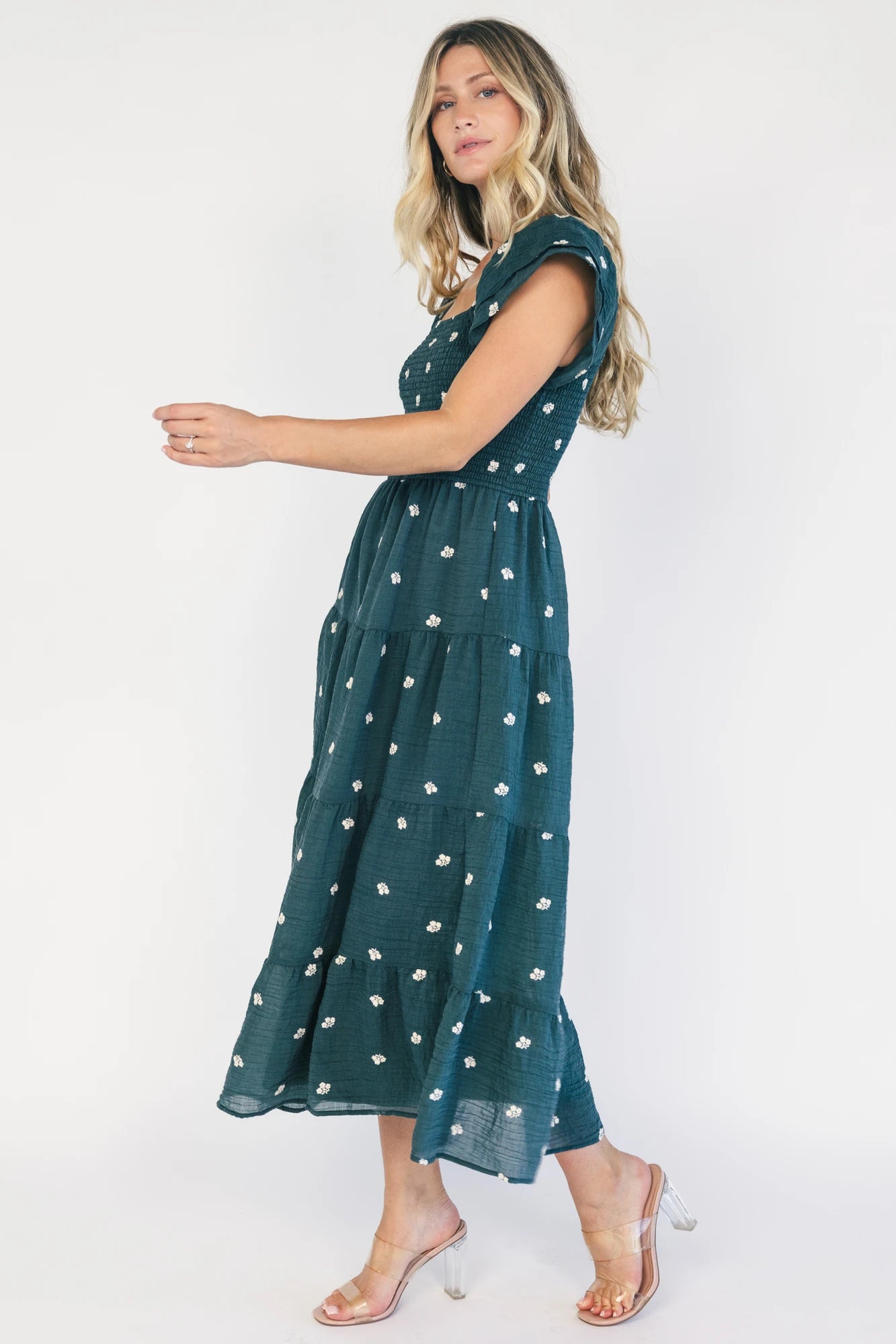 Waverly Midi Dress | Deep Topaz Floral