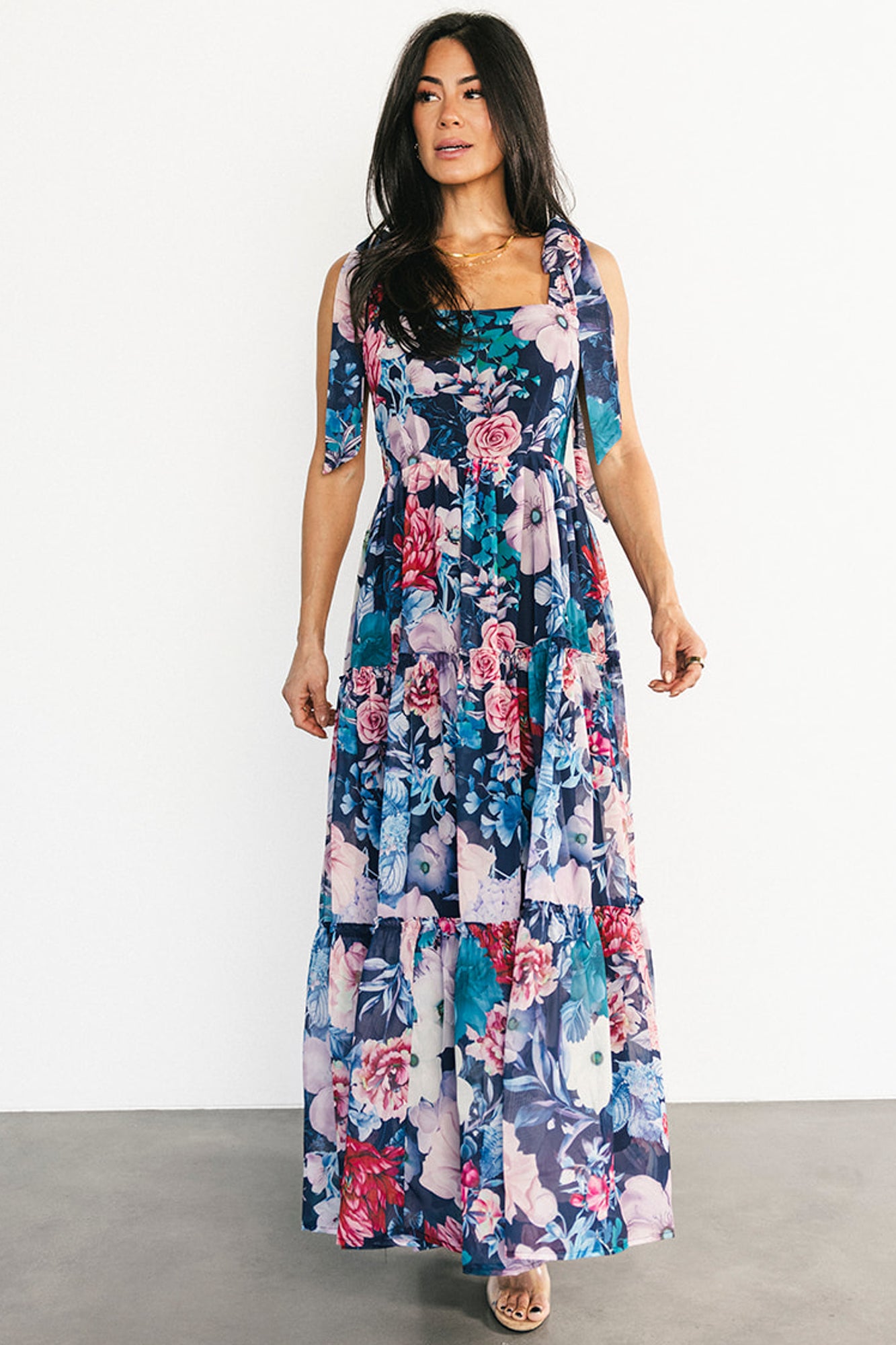 Anita Maxi Dress | Dark Blue Multi Floral