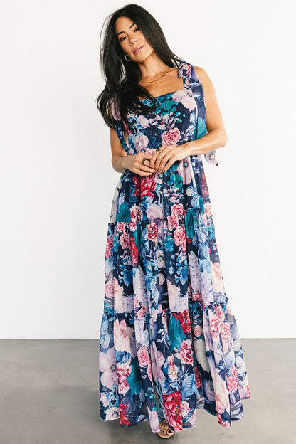 Anita Maxi Dress | Dark Blue Multi Floral