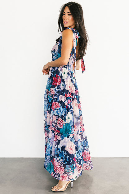 Anita Maxi Dress | Dark Blue Multi Floral