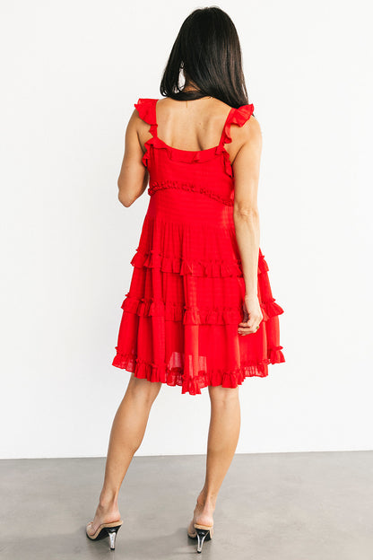 Andalucía Short Dress | Red