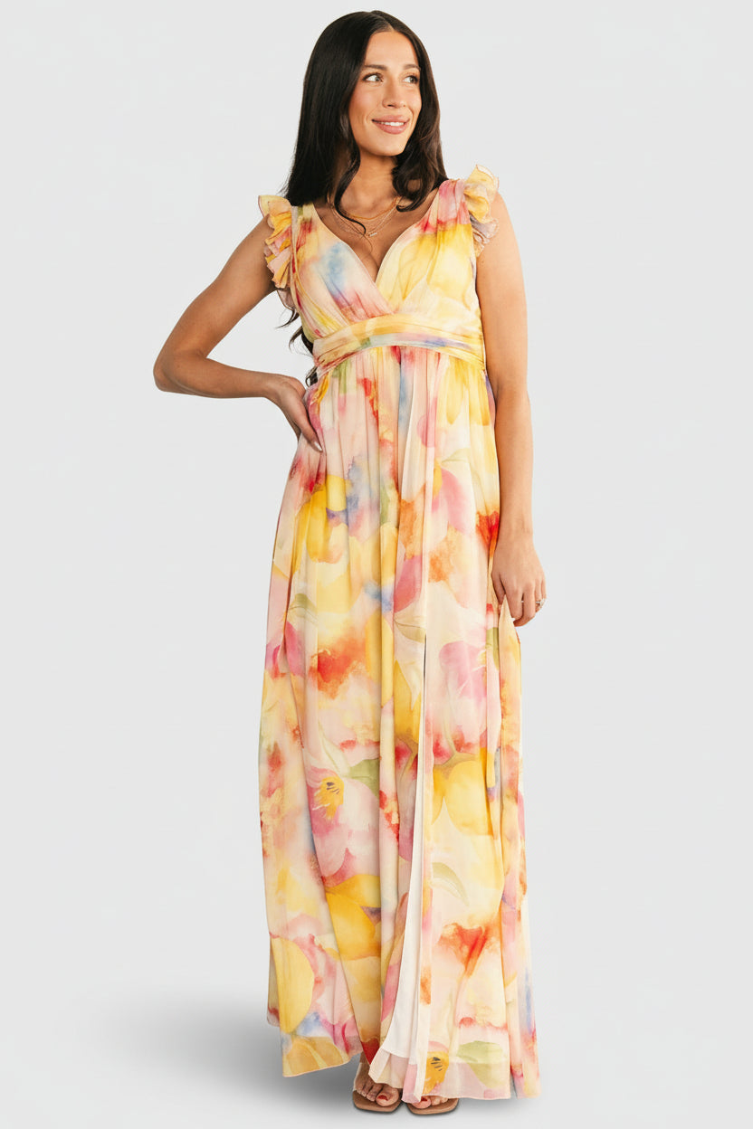 Esperanza Maxi Dress | Yellow Multi