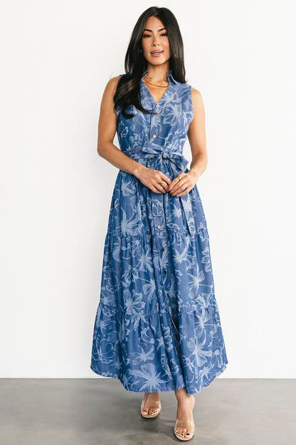 Rocío Soft Denim Dress | Blue Print